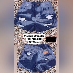 Reworked Wrangler Cutoffs (27” waist)